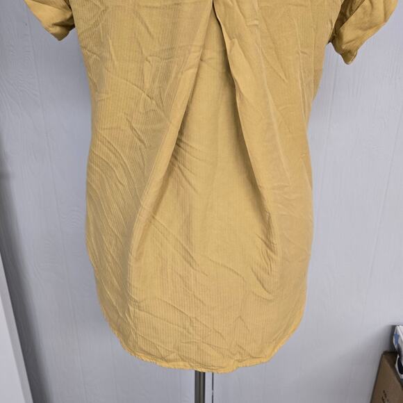 NEW NWT Women's Thread and Supply Golden Yellow Lyocell Button Down Top | XS - Picture 8 of 12